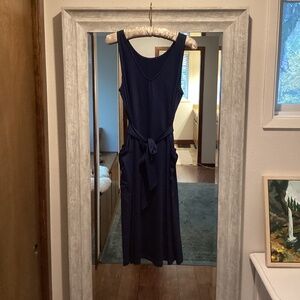 Wool& Summer Midi in marine blue M